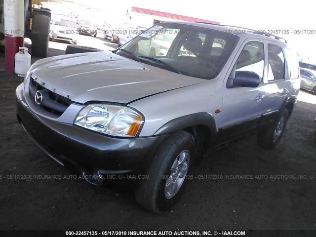 4F2CZ06124KM14796 - 2004 MAZDA TRIBUTE ES SILVER photo 2