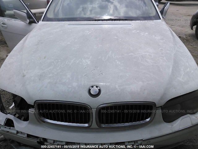 WBAGN635X4DS53509 - 2004 BMW 745 LI WHITE photo 10