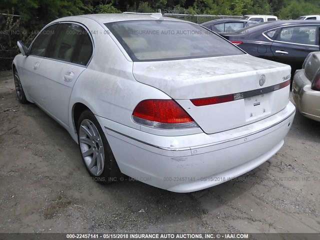 WBAGN635X4DS53509 - 2004 BMW 745 LI WHITE photo 3