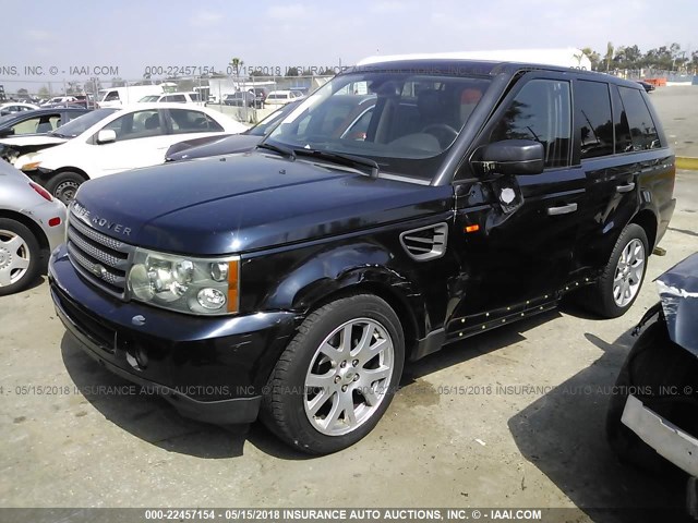 SALSK25487A117557 - 2007 LAND ROVER RANGE ROVER SPORT HSE Dark Blue photo 2