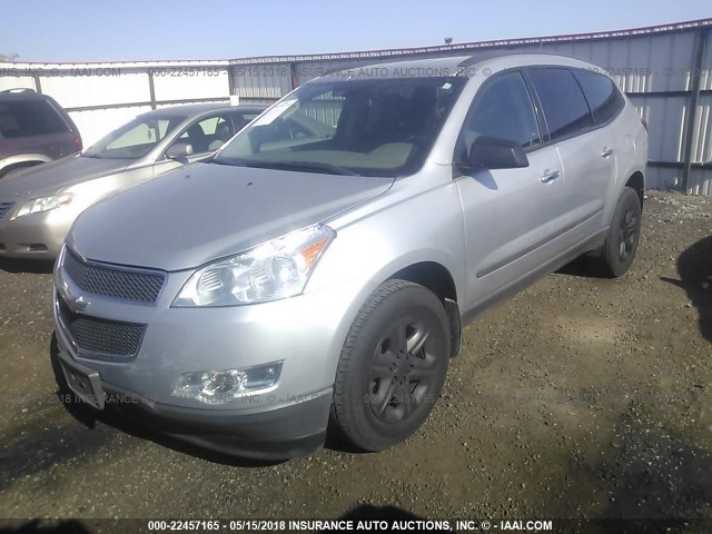 1GNKVEED2BJ103489 - 2011 CHEVROLET TRAVERSE LS SILVER photo 2