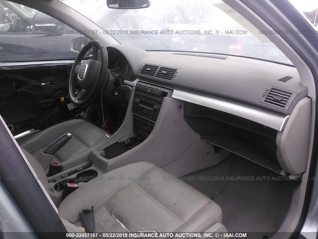 WAUAF68E15A502049 - 2005 AUDI A4 2.0T GRAY photo 5