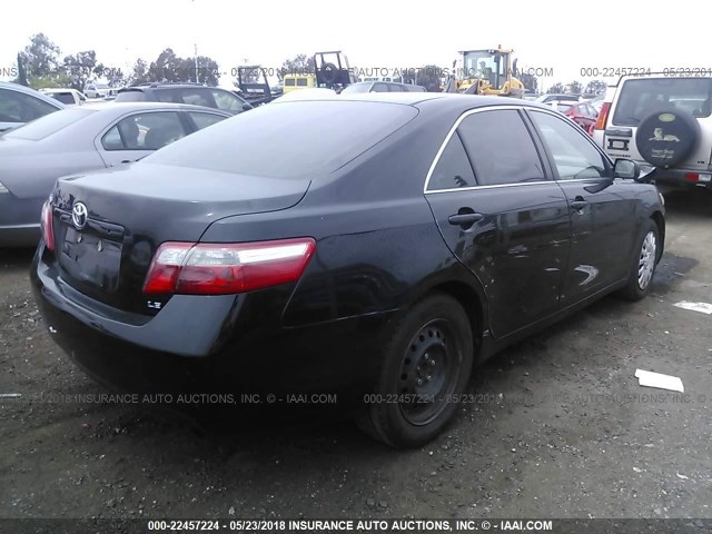 4T1BE46K47U136009 - 2007 TOYOTA CAMRY NEW GENERAT CE/LE/XLE/SE BLACK photo 4
