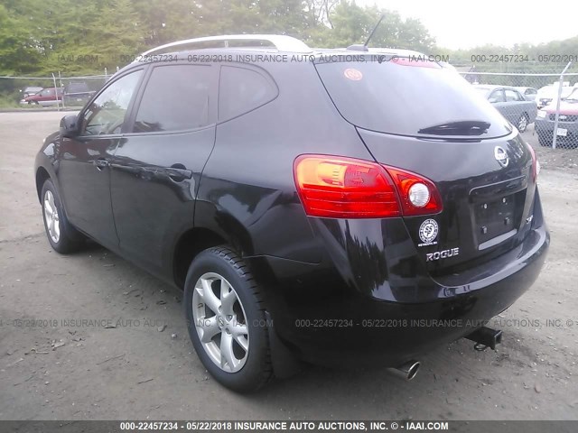 JN8AS58V58W131577 - 2008 NISSAN ROGUE S/SL BLACK photo 3