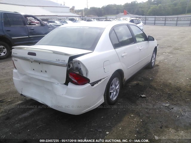 1G1ZT54834F224547 - 2004 CHEVROLET MALIBU LS WHITE photo 4