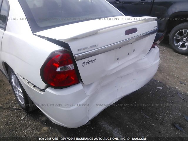 1G1ZT54834F224547 - 2004 CHEVROLET MALIBU LS WHITE photo 6