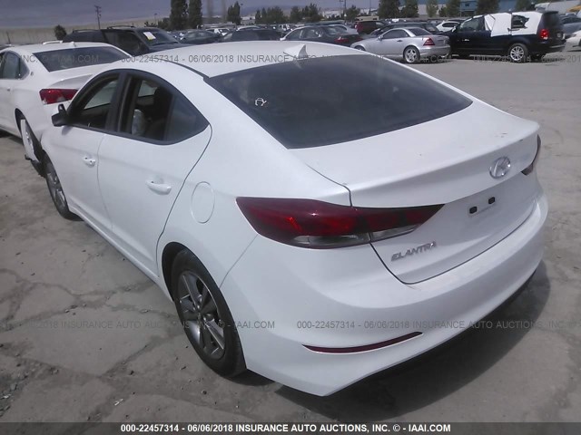 5NPD84LFXJH303924 - 2018 HYUNDAI ELANTRA SEL/VALUE/LIMITED WHITE photo 3