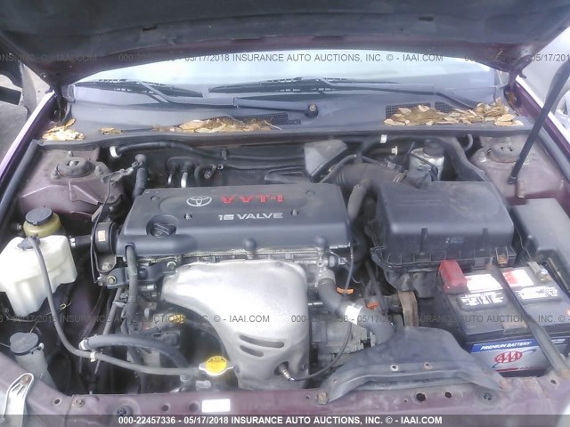 4T1BE32K34U337119 - 2004 TOYOTA CAMRY LE/XLE/SE RED photo 10