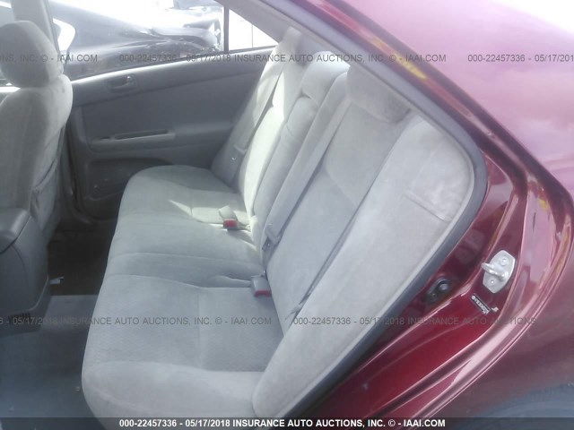 4T1BE32K34U337119 - 2004 TOYOTA CAMRY LE/XLE/SE RED photo 8