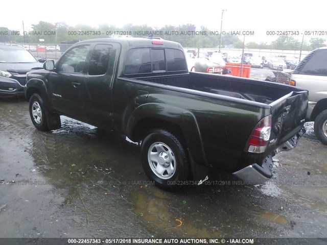 5TFUX4ENXEX029853 - 2014 TOYOTA TACOMA ACCESS CAB GREEN photo 3