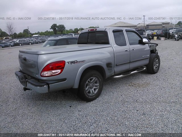 5TBRT34163S403364 - 2003 TOYOTA TUNDRA ACCESS CAB SR5 SILVER photo 4