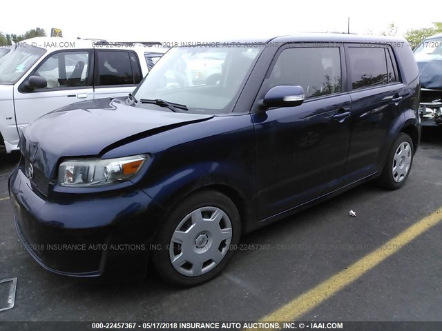 JTLKE50E181019654 - 2008 TOYOTA SCION XB BLUE photo 2