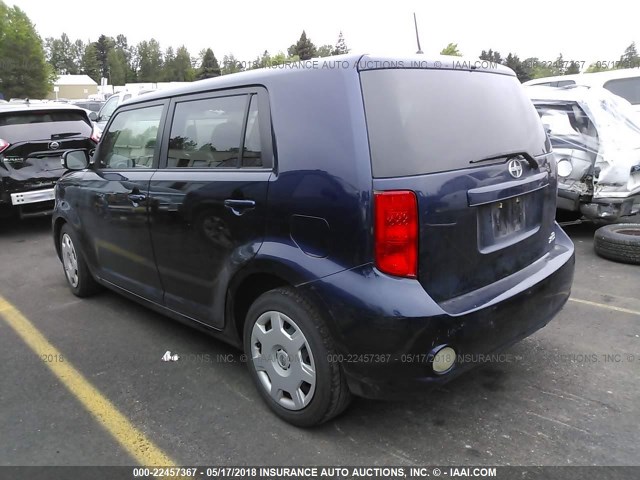 JTLKE50E181019654 - 2008 TOYOTA SCION XB BLUE photo 3