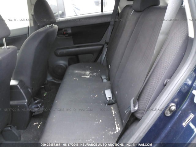 JTLKE50E181019654 - 2008 TOYOTA SCION XB BLUE photo 8