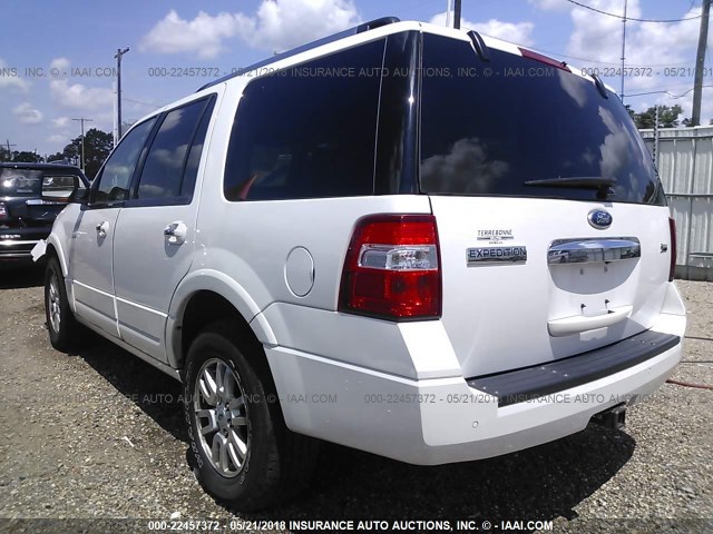 1FMJU1K50CEF14781 - 2012 FORD EXPEDITION LIMITED WHITE photo 3