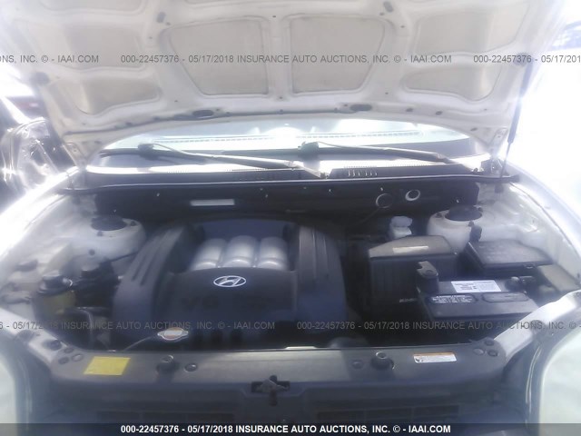 KM8SC13D76U106589 - 2006 HYUNDAI SANTA FE GLS/LIMITED WHITE photo 10