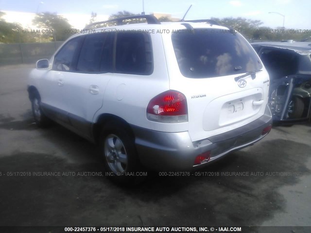 KM8SC13D76U106589 - 2006 HYUNDAI SANTA FE GLS/LIMITED WHITE photo 3