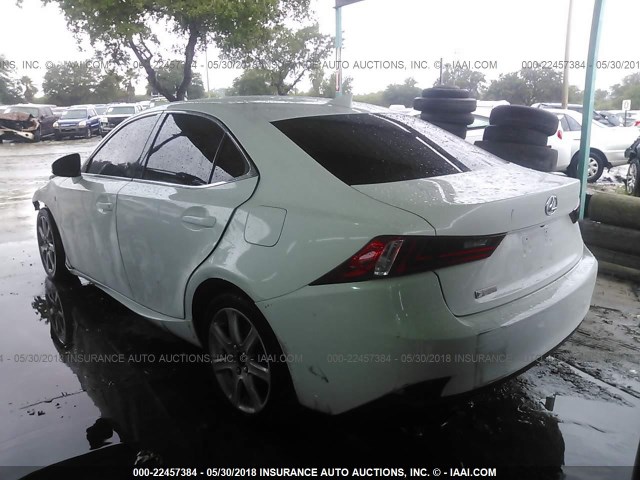 JTHBF1D2XF5070026 - 2015 LEXUS IS 250 WHITE photo 3