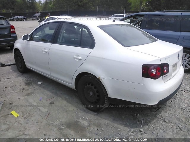 3VWHZ71K39M077809 - 2009 VOLKSWAGEN JETTA S WHITE photo 3