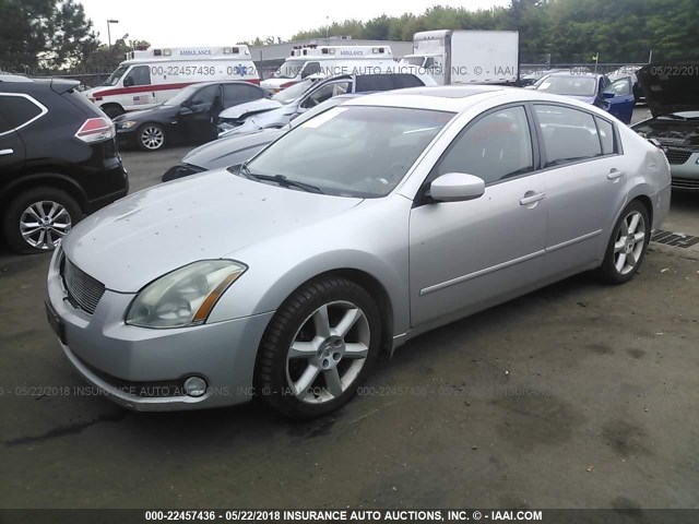 1N4BA41E54C809995 - 2004 NISSAN MAXIMA SE/SL SILVER photo 2