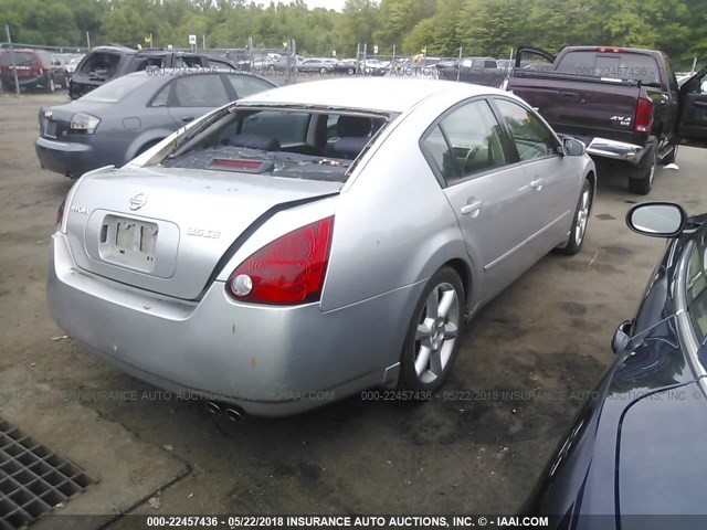 1N4BA41E54C809995 - 2004 NISSAN MAXIMA SE/SL SILVER photo 4