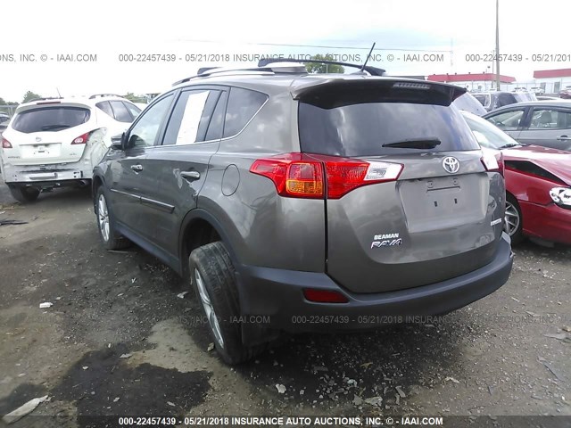 JTMYFREV2FD053455 - 2015 TOYOTA RAV4 LIMITED BROWN photo 3