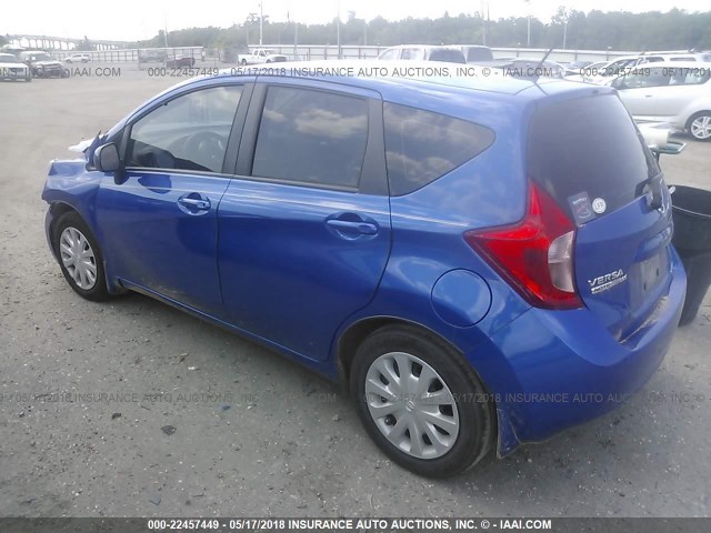 3N1CE2CP0EL371398 - 2014 NISSAN VERSA NOTE S/S PLUS/SV/SL BLUE photo 3