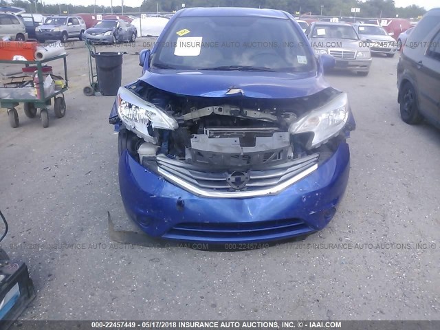 3N1CE2CP0EL371398 - 2014 NISSAN VERSA NOTE S/S PLUS/SV/SL BLUE photo 6