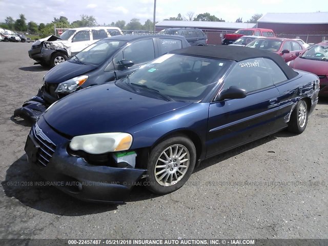 1C3EL55R05N646025 - 2005 CHRYSLER SEBRING TOURING BLUE photo 2