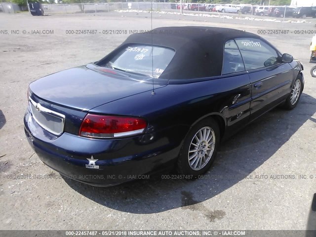 1C3EL55R05N646025 - 2005 CHRYSLER SEBRING TOURING BLUE photo 4