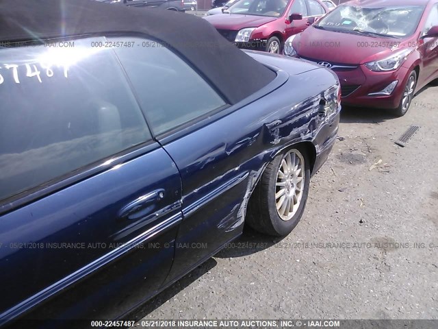 1C3EL55R05N646025 - 2005 CHRYSLER SEBRING TOURING BLUE photo 6