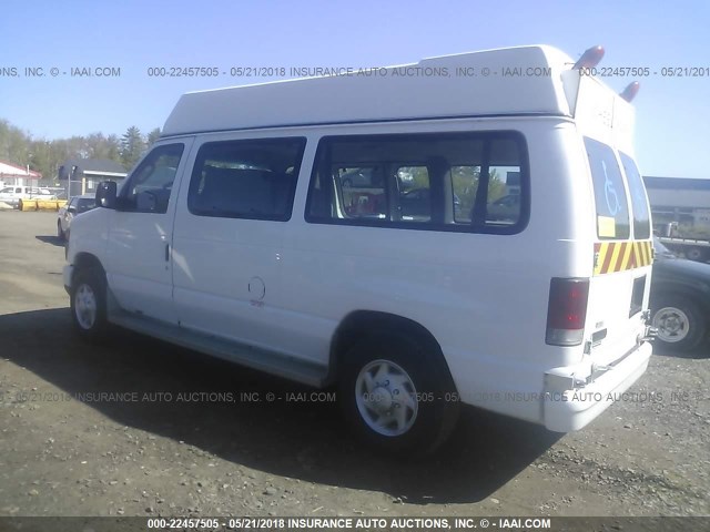 1FTNE24W28DA92248 - 2008 FORD ECONOLINE E250 VAN WHITE photo 3