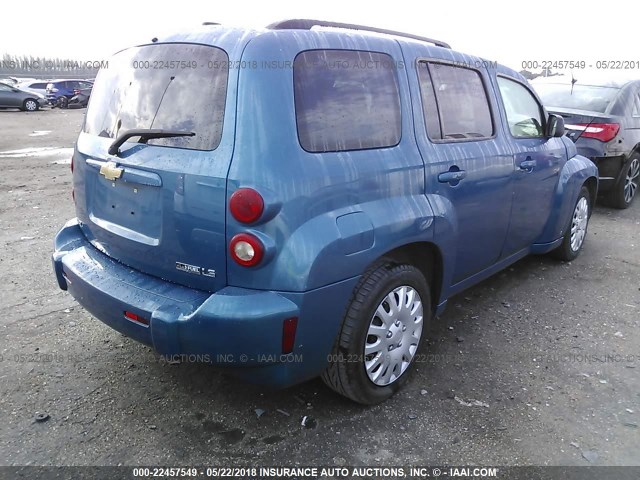 3GNCA13B79S509822 - 2009 CHEVROLET HHR LS BLUE photo 4