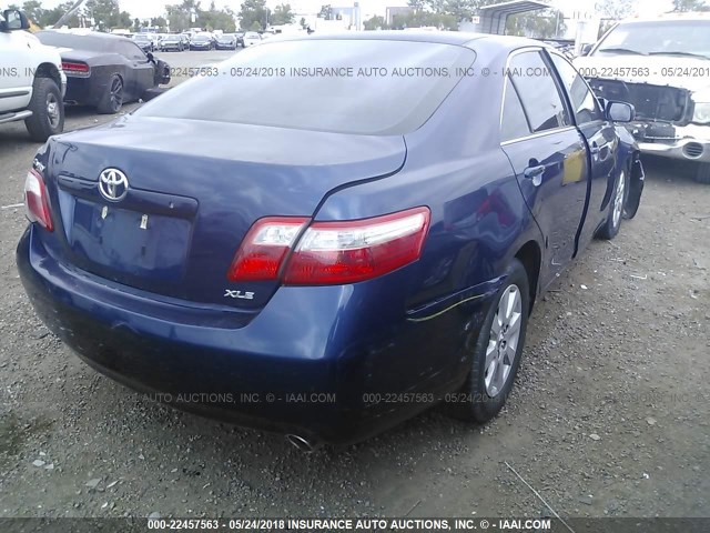 4T1BE46KX8U232714 - 2008 TOYOTA CAMRY CE/LE/XLE/SE BLUE photo 4