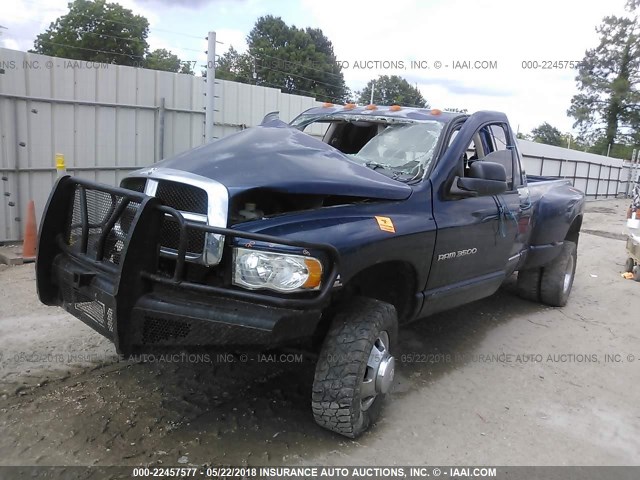 3D7MS48C75G802135 - 2005 DODGE RAM 3500 ST/SLT BLUE photo 2