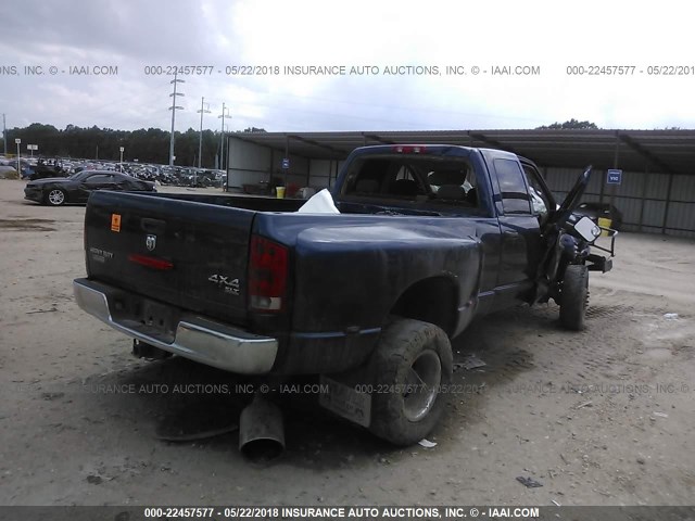 3D7MS48C75G802135 - 2005 DODGE RAM 3500 ST/SLT BLUE photo 4