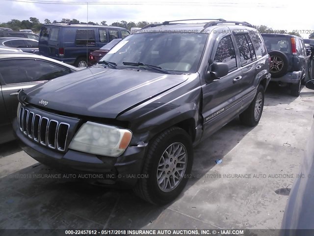 1J4GX58N43C547924 - 2003 JEEP GRAND CHEROKEE LIMITED GRAY photo 2