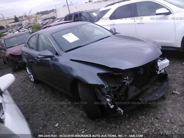 JTHCF5C22C5056307 - 2012 LEXUS IS 250 GRAY photo 1