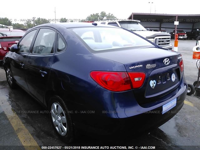 KMHDU46D98U571994 - 2008 HYUNDAI ELANTRA GLS/SE/LIMITED BLUE photo 3