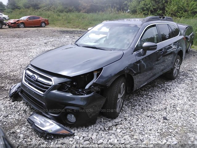 4S4BSANC1J3303019 - 2018 SUBARU OUTBACK 2.5I LIMITED GRAY photo 2