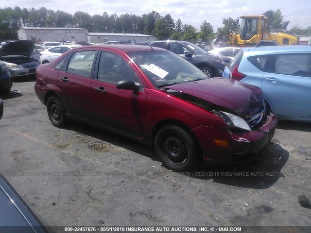 1FAFP34N25W318337 - 2005 FORD FOCUS ZX4 RED photo 1