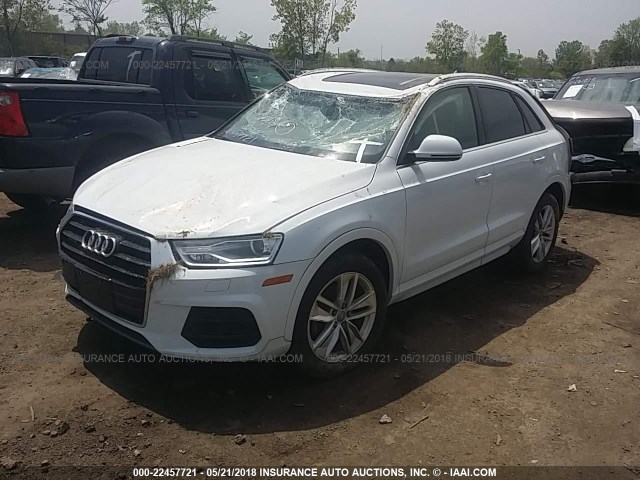 WA1JCCFS7HR002707 - 2017 AUDI Q3 PREMIUM PLUS WHITE photo 2