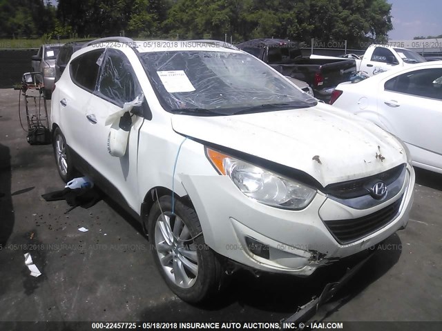 KM8JU3AC8BU203647 - 2011 HYUNDAI TUCSON GLS/LIMITED WHITE photo 1