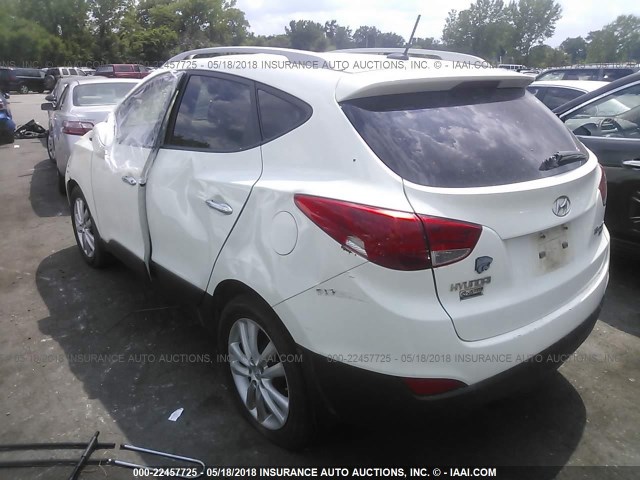 KM8JU3AC8BU203647 - 2011 HYUNDAI TUCSON GLS/LIMITED თეთრი ფოტო 3