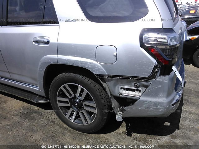 JTEBU5JR0G5286058 - 2016 TOYOTA 4RUNNER SR5 PREM/LTDL/TRAIL/TRD SILVER photo 6