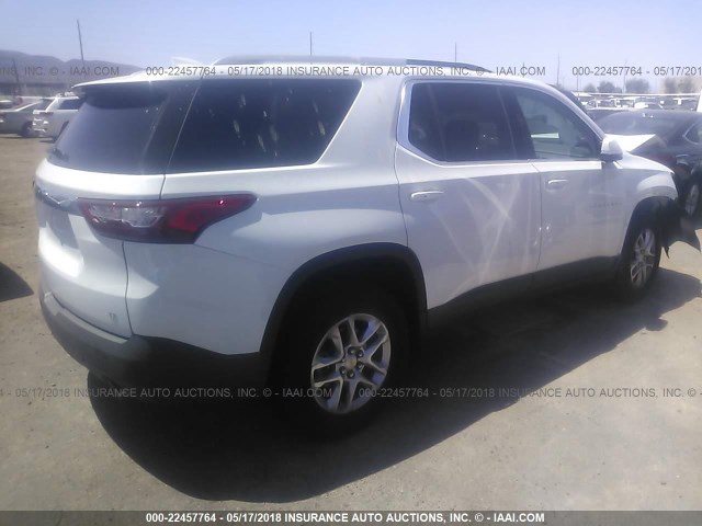 1GNERGKW2JJ205280 - 2018 CHEVROLET TRAVERSE LT WHITE photo 4