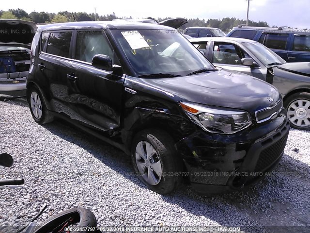 KNDJN2A23F7183749 - 2015 KIA SOUL BLACK photo 1