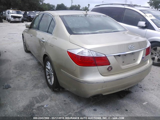 KMHGC4DEXBU135514 - 2011 HYUNDAI GENESIS 3.8L GOLD photo 3