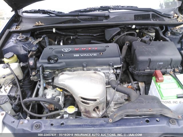 4T1BE30KX2U620844 - 2002 TOYOTA CAMRY LE/XLE/SE BLUE photo 10