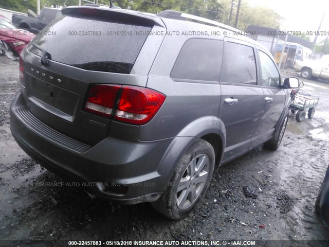 3C4PDCDG6DT695590 - 2013 DODGE JOURNEY CREW GRAY photo 4